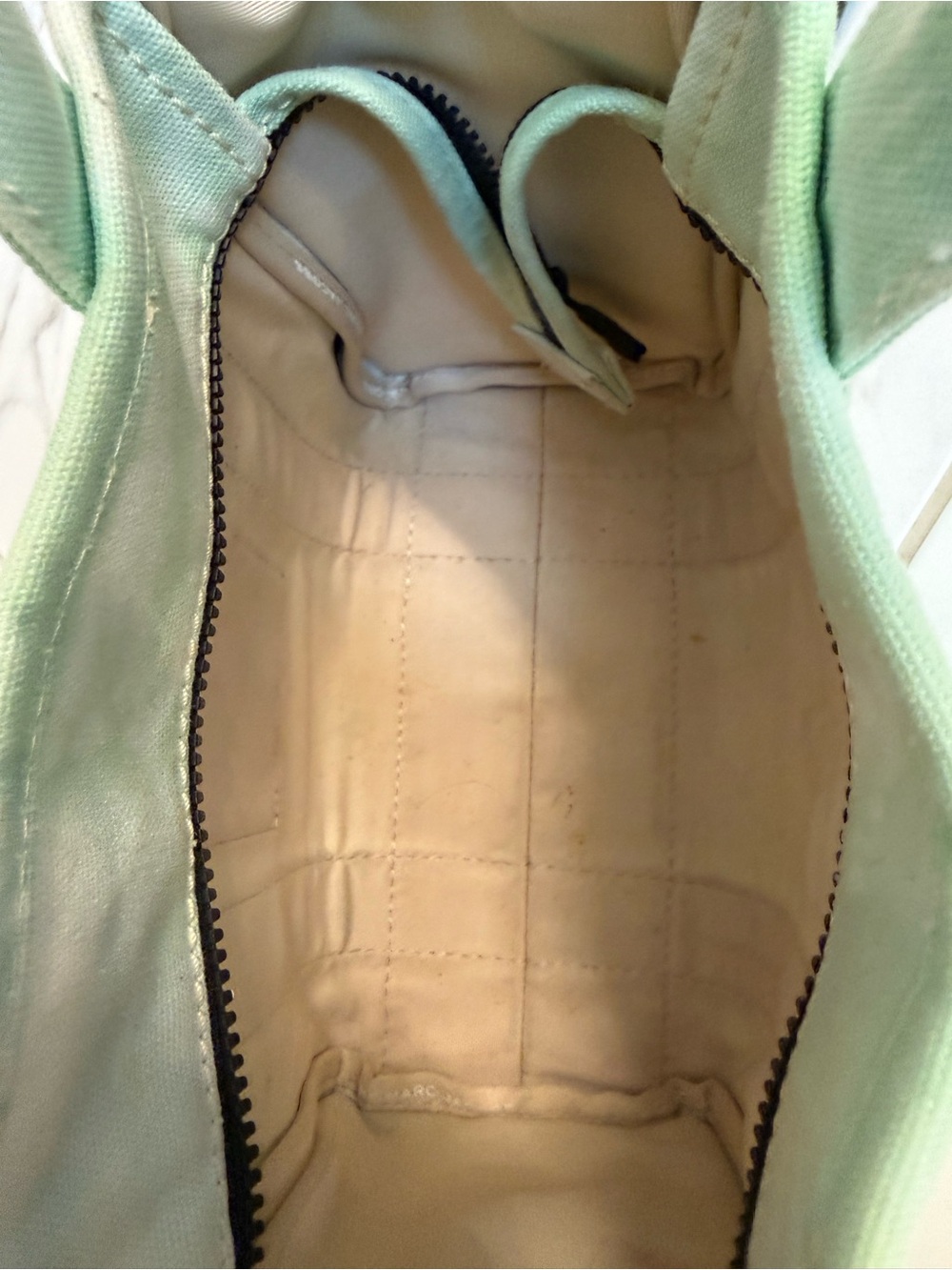 Marc Jacobs The Tote Bag - Mint Green Tie-Dye Canvas - Picture 4 of 7